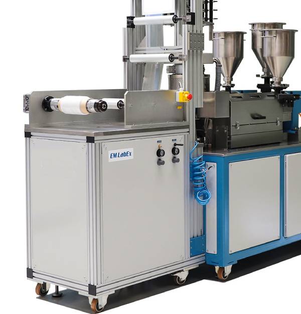 em-labex-out-of-line-winder Out of line winder for Lab extruder